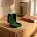 Écrin à bracelet en velours vert