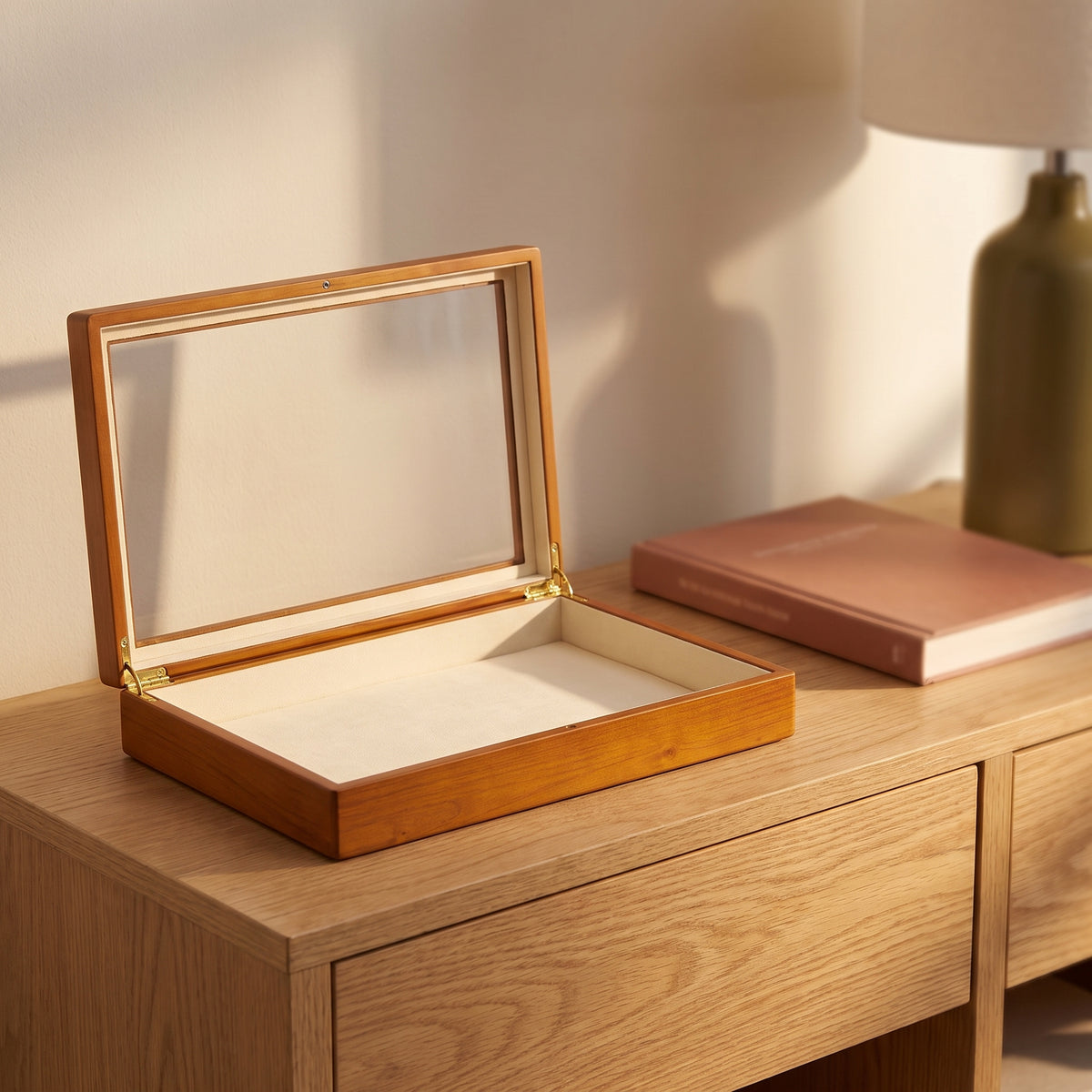 Boîte à bijoux en bois — intérieur libre