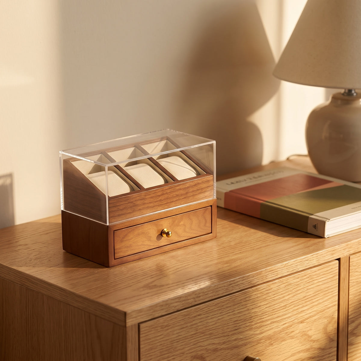 Boîte double niveau — montres et bijoux