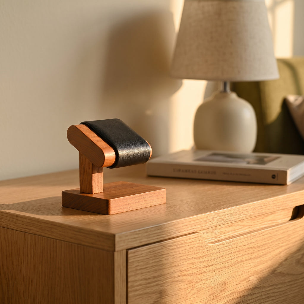Support incliné à montre en bois