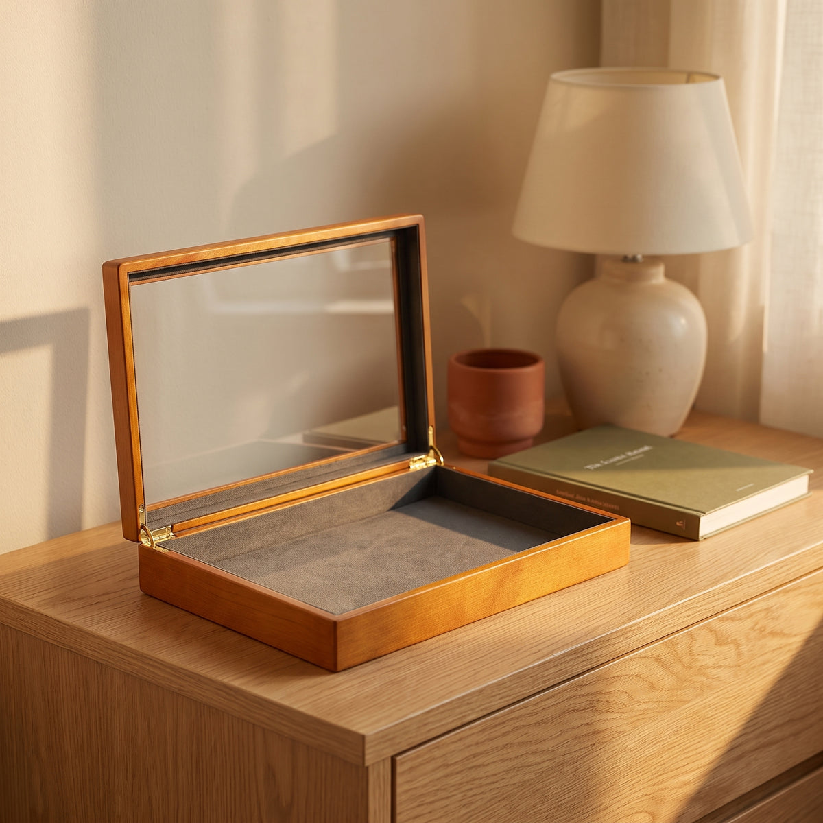 Boîte à bijoux en bois — intérieur libre